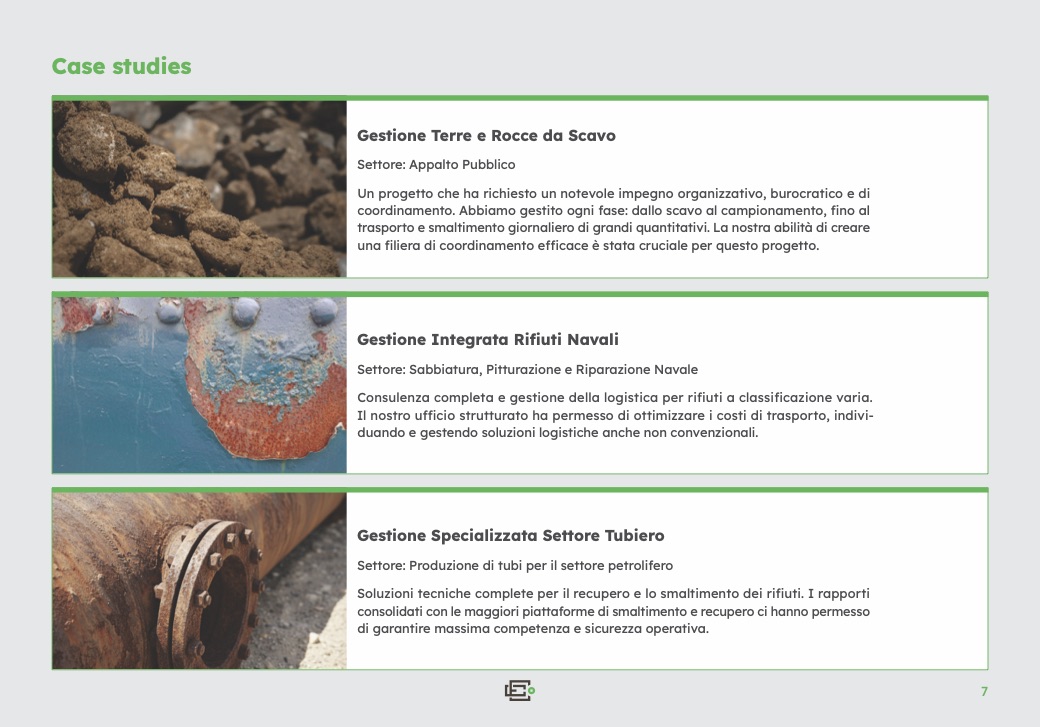 Company profile stampato, casi studio